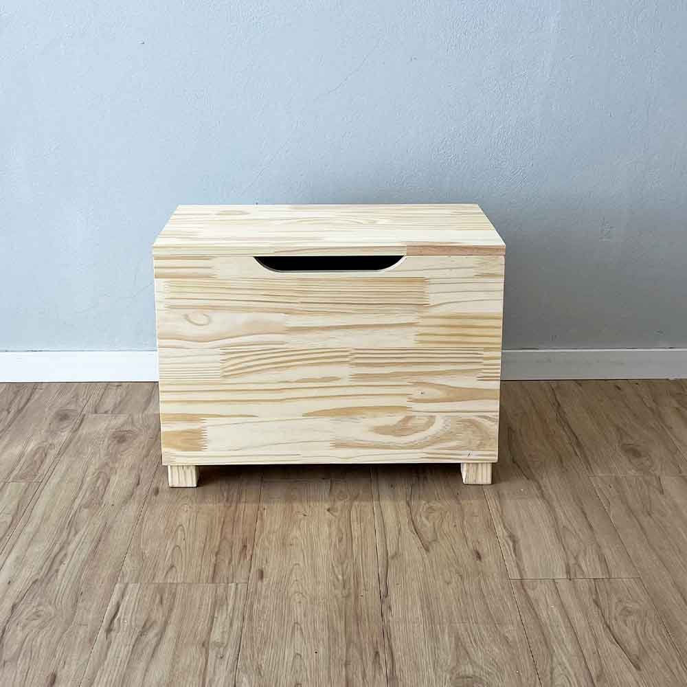 bau banco multiuso de madeira pinus pequeno natural6