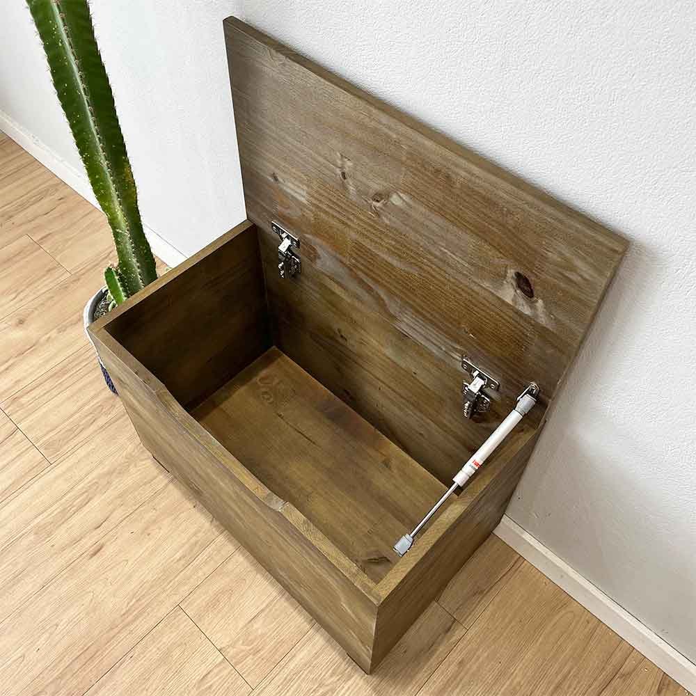 bau banco multiuso de madeira pinus pequeno tabaco2