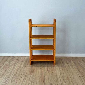 15 aparador de madeira pinus linea de 4 prateleiras slim carvalho