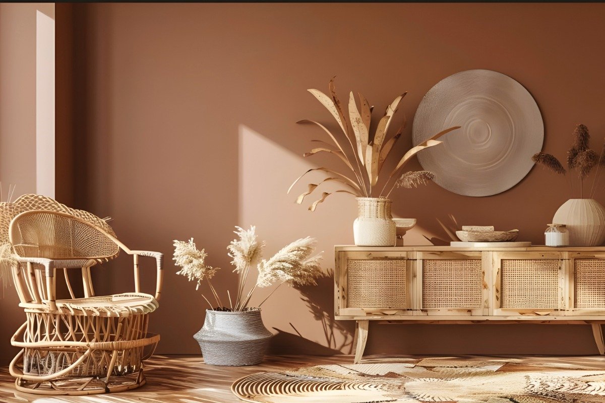 ambiente com moveis de madeira