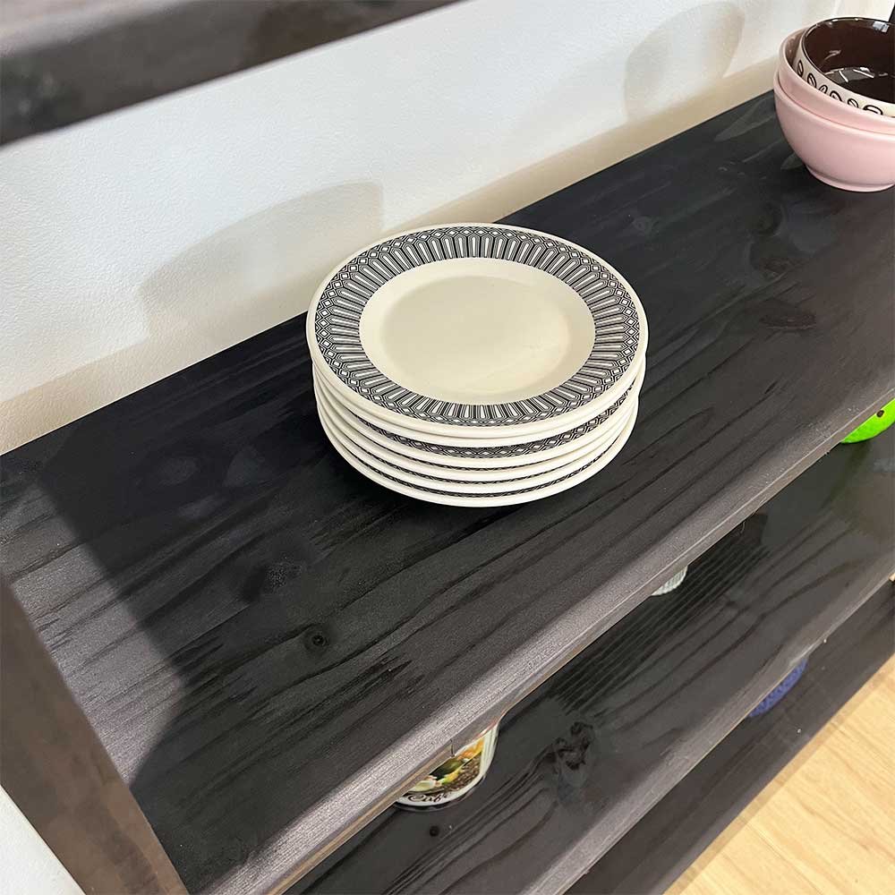 estante a 6 prateleiras de madeira pinus linea ample carvalho e preto9