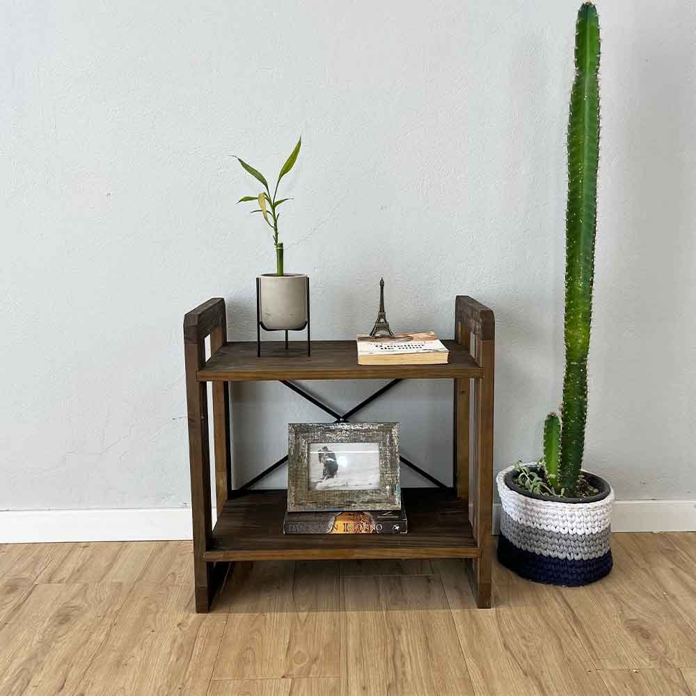 06 mesa lateral de madeira pinus linea tabaco