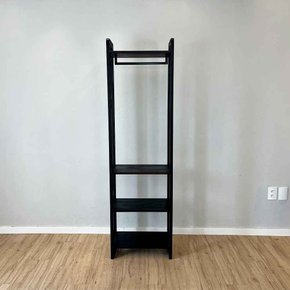 arara de roupas de madeira pinus linea slim preto4