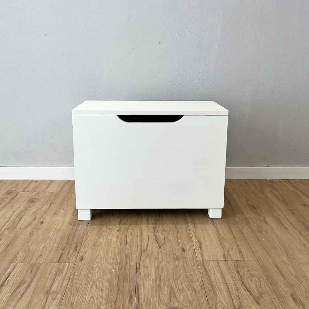 bau banco multiuso de madeira pinus pequeno branco4