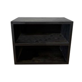 nicho dual de madeira prateleira preto2