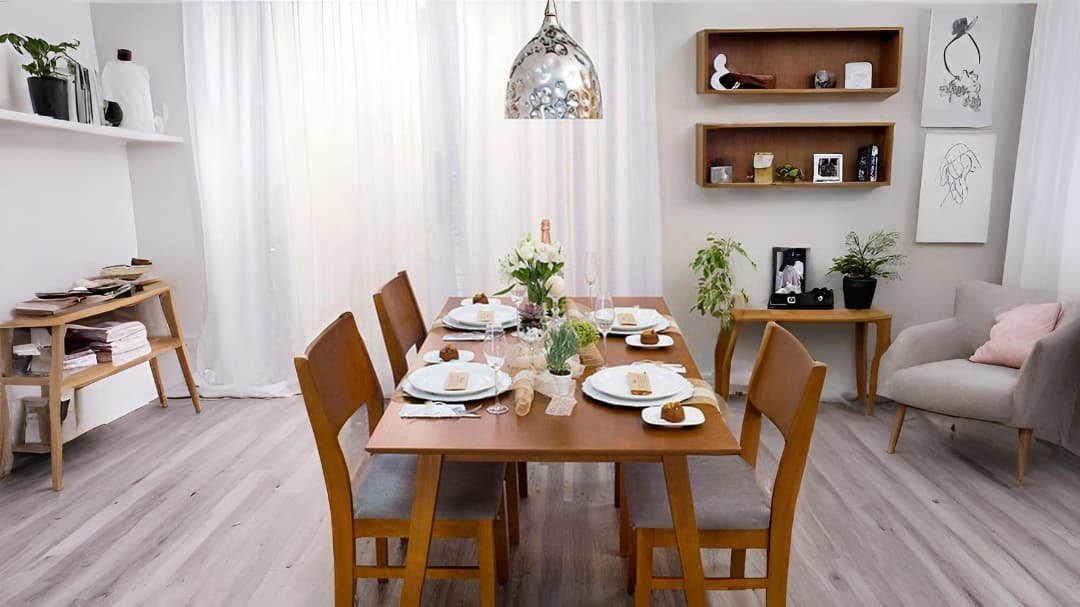 decoracao de fim de ano em mesa de jantar