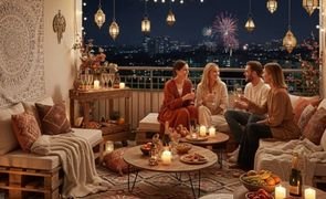 familia reunida em sala de casa