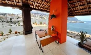 vista de casa a beira mar