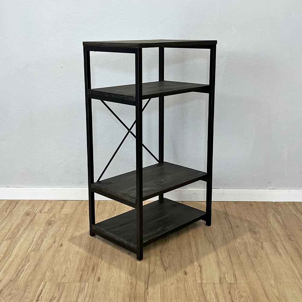 04 aparador industrial de ferro e madeira style slim tabaco e preto