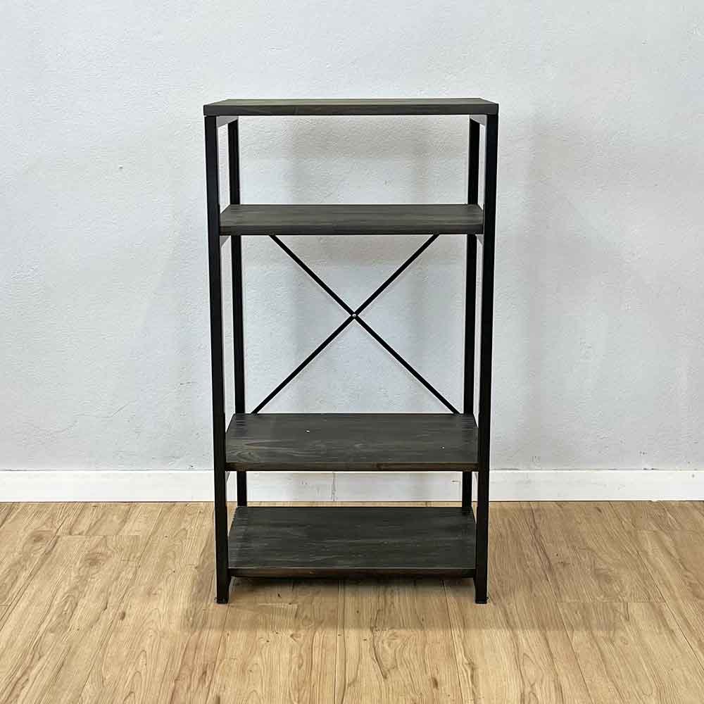 05 aparador industrial de ferro e madeira style slim tabaco e preto
