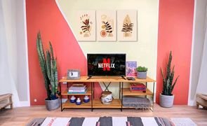 rack de tv em sala de estar