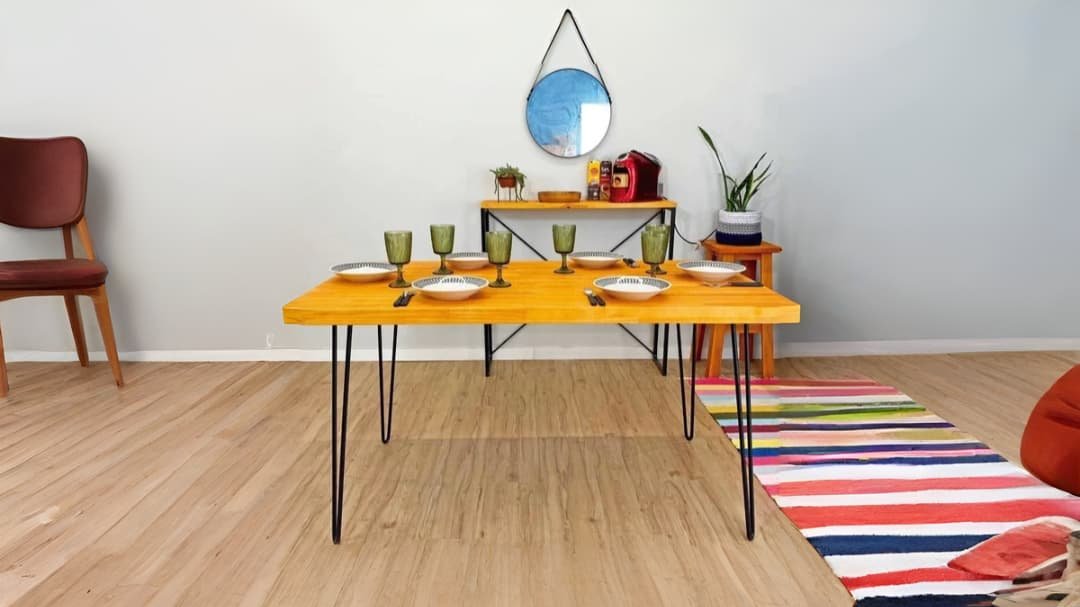 mesa de jantar estilo industrial