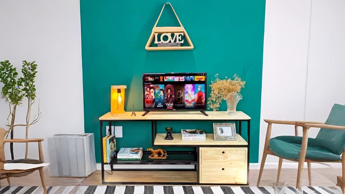 rack de tv estilo industrial