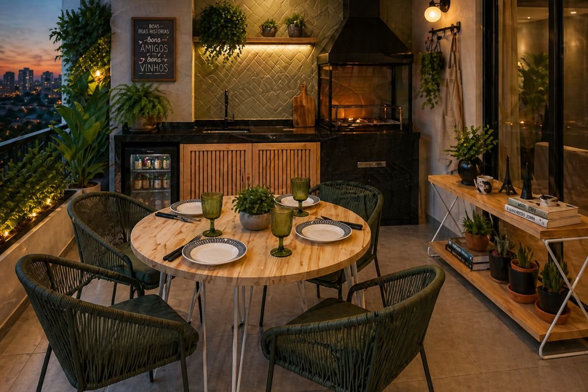 varanda gourmet em apartamento