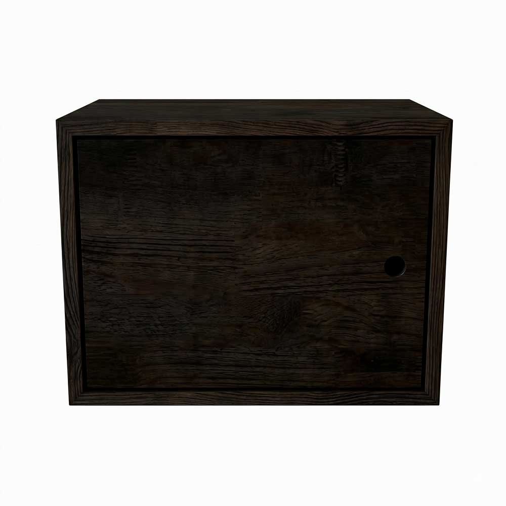 nicho de madeira pinus com porta preto