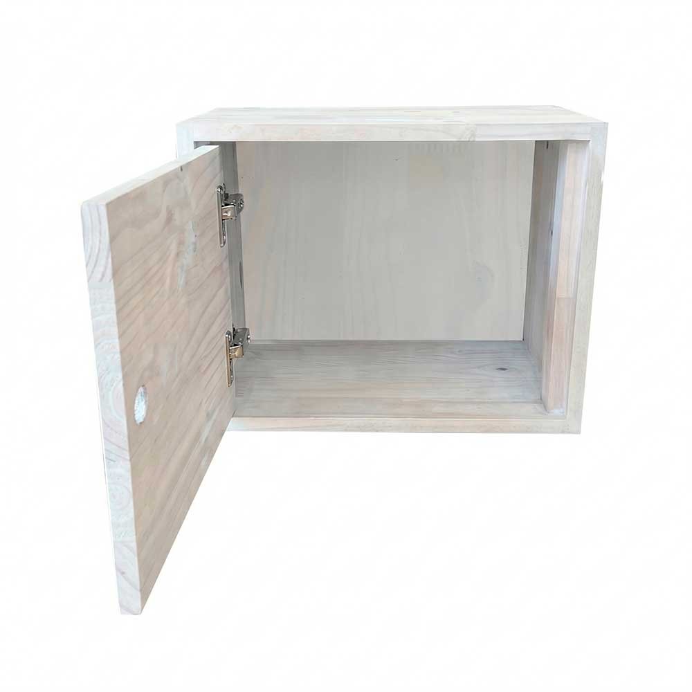 nicho de madeira pinus com porta branco2