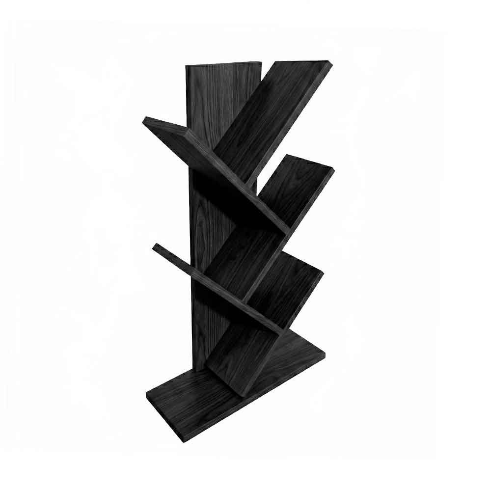estante de madeira para livros tree baixa preto2