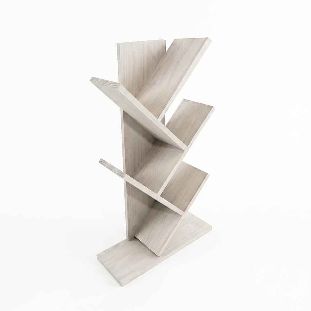 estante de madeira para livros tree baixa branco2