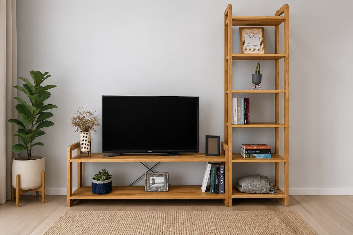 rack de tv em pinus maci&ccedil;o