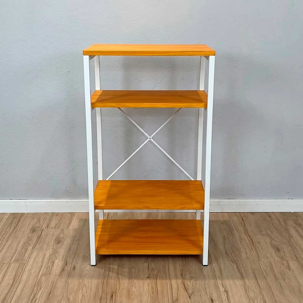 02 aparador industrial de ferro e madeira style slim carvalho e branco