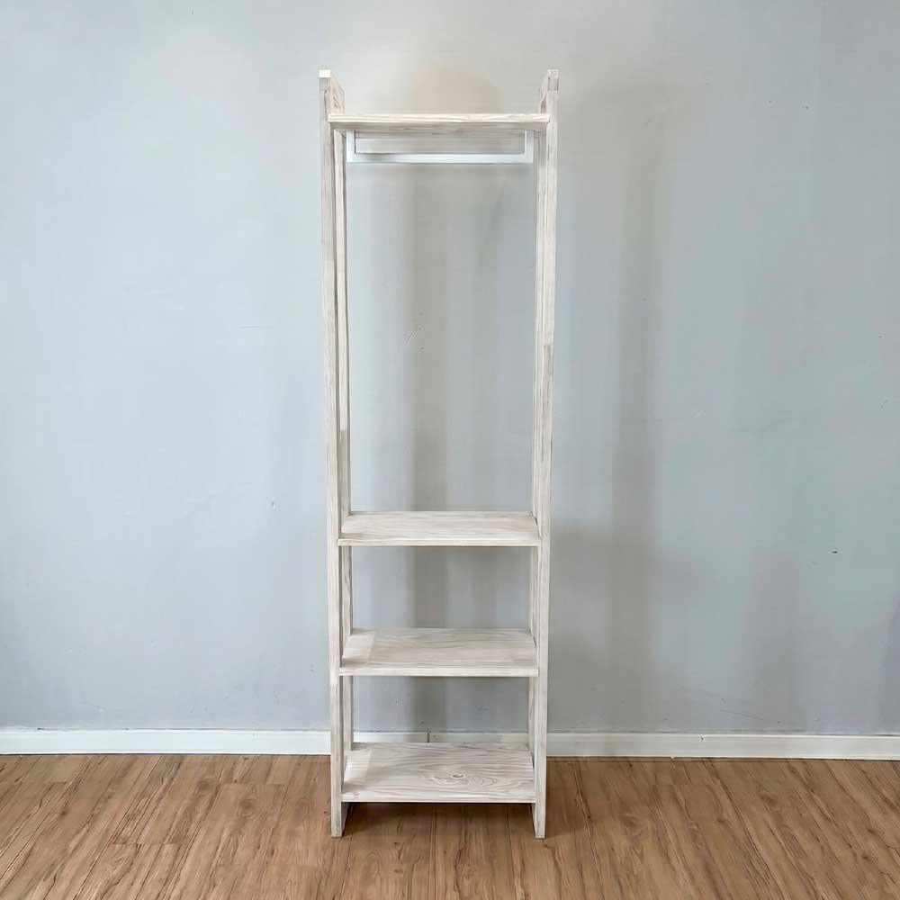arara de roupas madeira pinus linea slim branco1